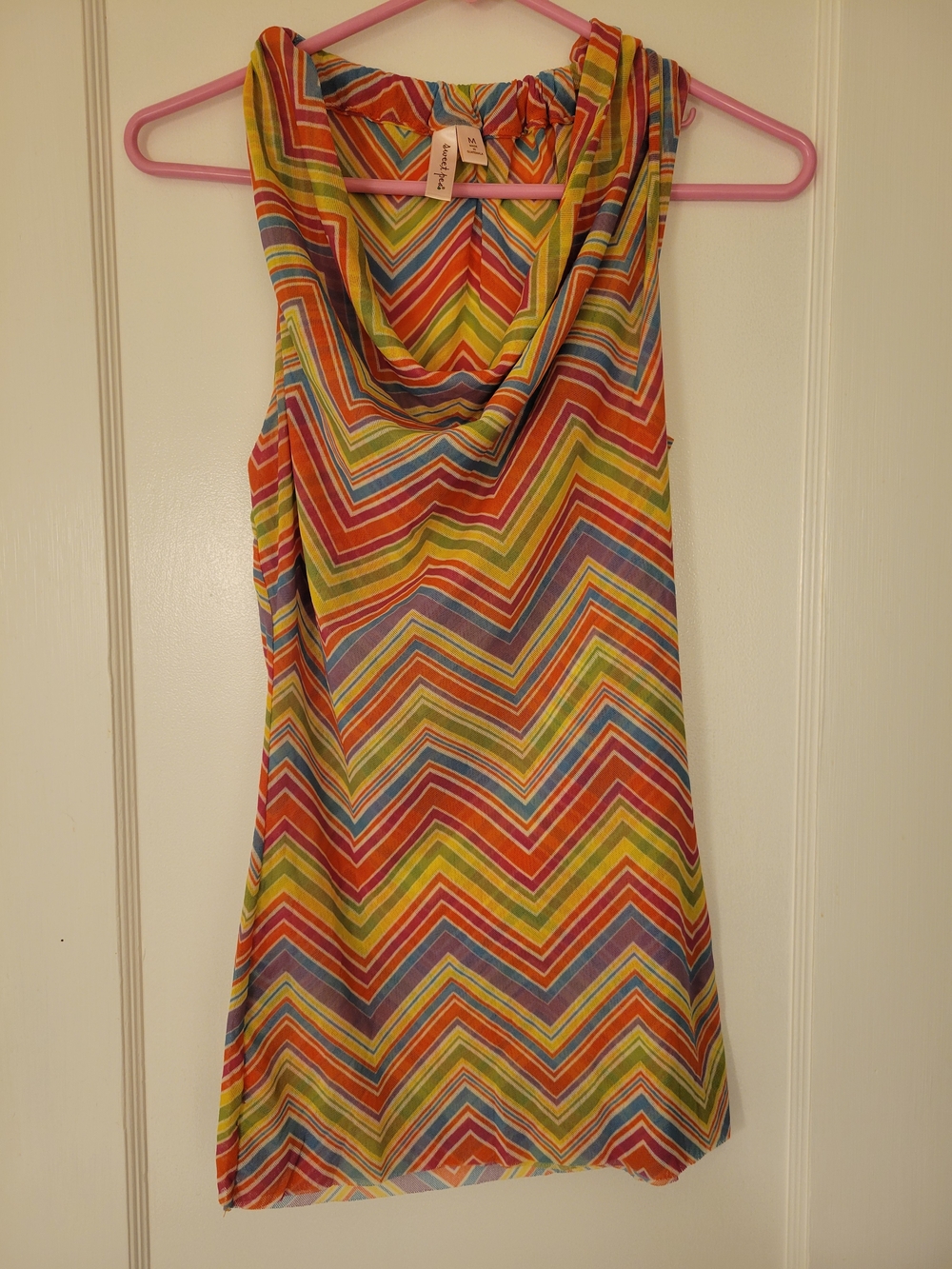 Sweet Pea Rainbow Chevron Tank